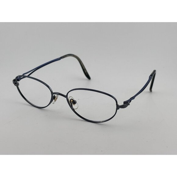 SHISEIDO - SH-2046 Blue Titanium Full-Rim Oval Eyeglass Frames - Picture 1 of 12